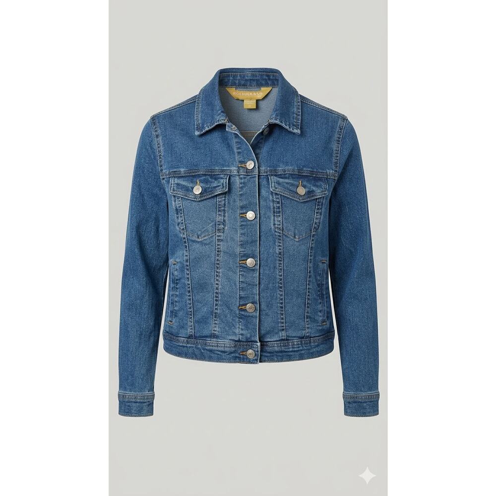 Classic Roebuck & Co. Blue Denim Jean Jacket - Size Medium